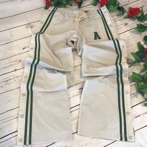 NWT AEO small side button track pants